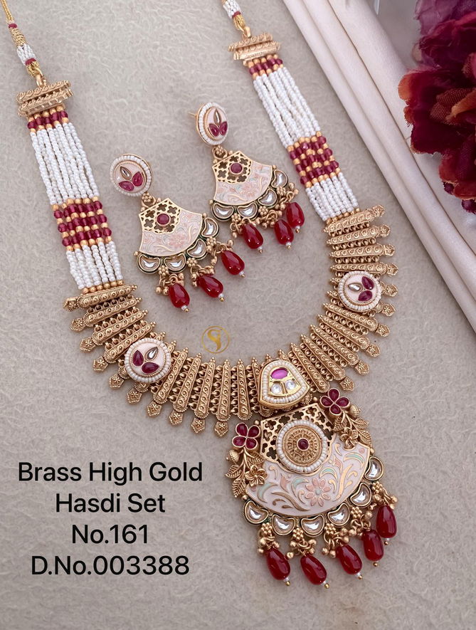 BH 338 Brass High Gold Bridal Wedding Hasadi Set Wholesale Price In Surat
